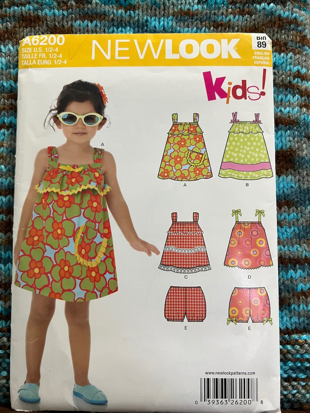 Simplicity Sewing pattern 6200 Pattern Girls dress top shorts size 1/2 1 2 3 4